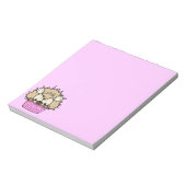 BLOC-NOTE PCH MIGNON DESSIN ANIMÉ PASTEL ROSE HÉRISSON CUPCA (Tourné)