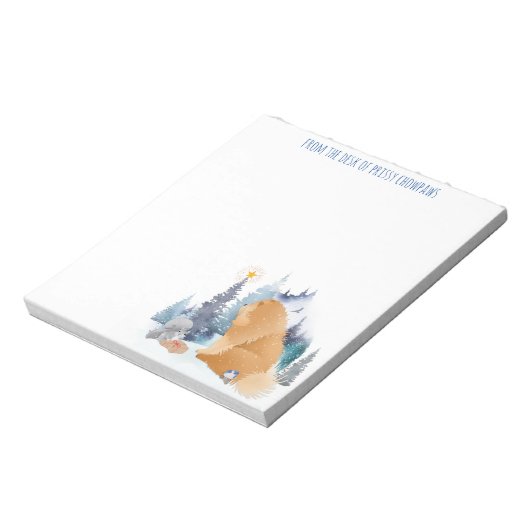 Bloc-note PEACE Chow chien vacances personnalisation texte (Tourné)