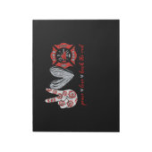 Bloc-note Peace Love Back Red | Funny Firefighter Lover cade (Tourné)