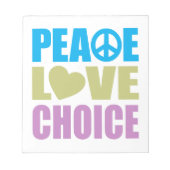 Bloc-note Peace Love Choice (Devant)