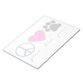 Bloc-note Peace Love Paws (Incliné)