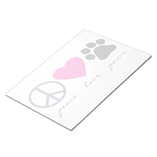Bloc-note Peace Love Paws (Incliné)