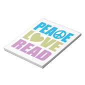 Bloc-note Peace Love Read (Tourné)