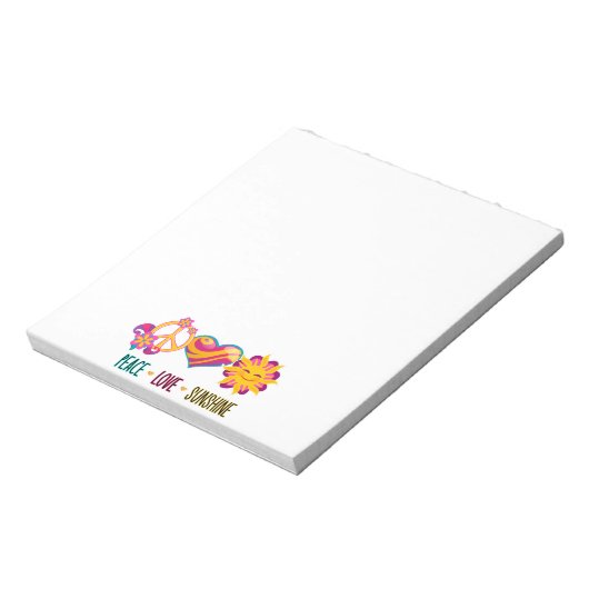 Bloc-note Peace Love Sunshine (Tourné)