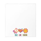 Bloc-note Peace Love Sunshine (Devant)
