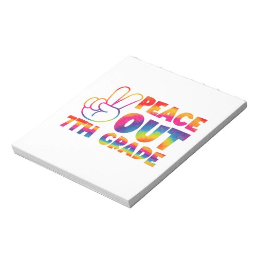 Bloc-note Peace Out Teint de septième année teinture de Dern (Tourné)