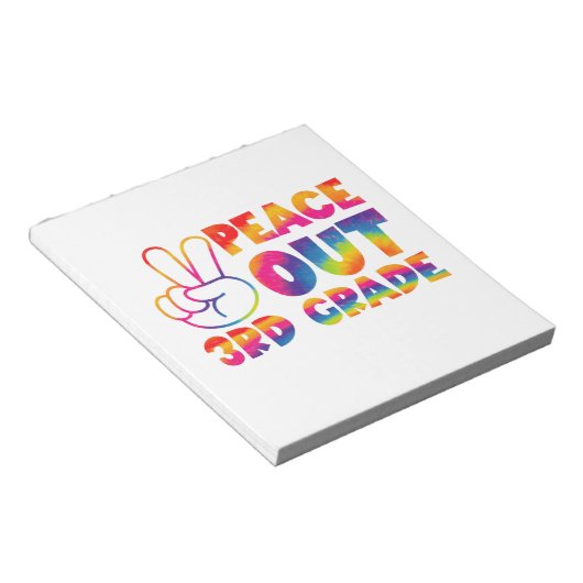 Bloc-note Peace Out Teinture de 3e année Teinture de Dernier (Incliné)