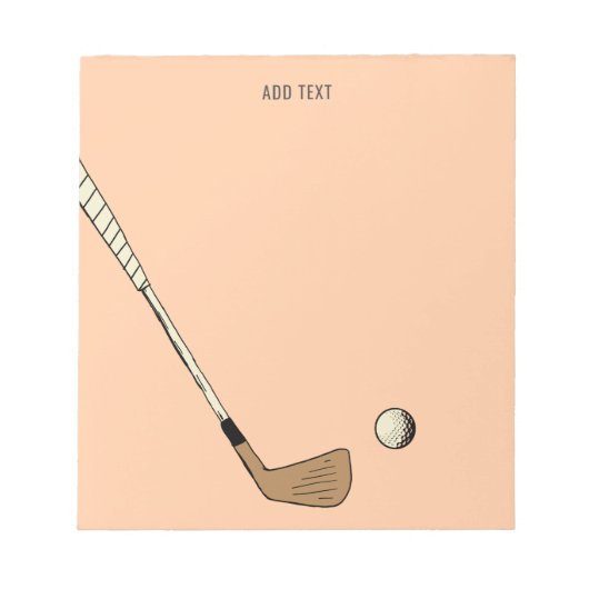 Bloc-note Peach Modern Golf Vintage (Devant)