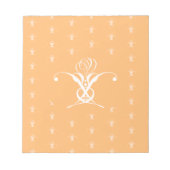Bloc-note Peach Retro White Flourd Rose (Devant)