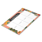 Bloc-note Peach Weekly Menu Meal Planner (Incliné)