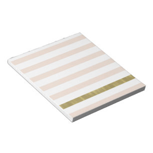 Bloc-note Peach White Gold Strips