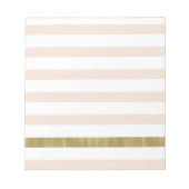 Bloc-note Peach White Gold Strips (Devant)
