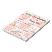 Bloc-note "Peachy Keen" note positive principal à l'enseigna (Tourné)