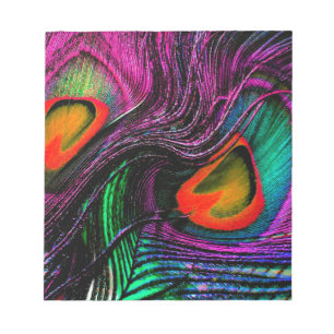 Bloc-note Peacock plume arc-en-ciel
