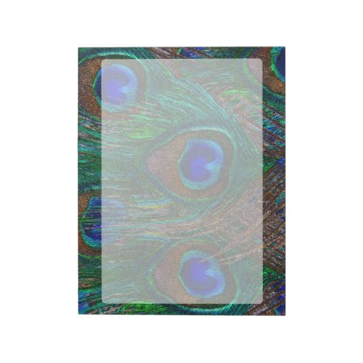 Bloc-note Peacock Vibrant Plumes Etching Style Décor (Tourné)