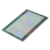 Bloc-note Peacock Vibrant Plumes Etching Style Décor (Incliné)