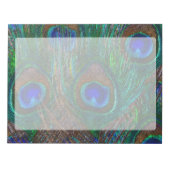 Bloc-note Peacock Vibrant Plumes Etching Style Décor (Devant)