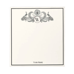 Bloc-note Peacocks vintages Monogram Ivory BG