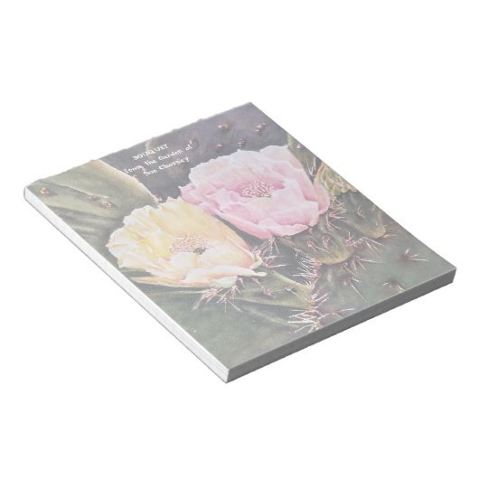 BLOC-NOTE PEAU DE COULEUR D'EAU CACTUS (Incliné)