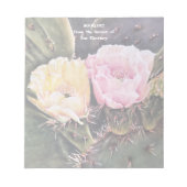 BLOC-NOTE PEAU DE COULEUR D'EAU CACTUS (Devant)