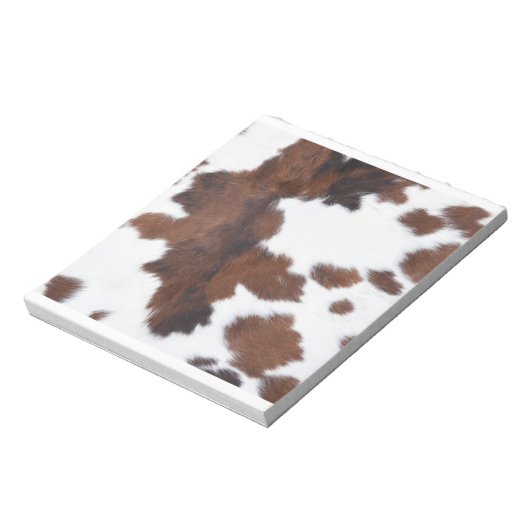 Bloc-note peau de vache blanc (Tourné)