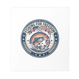 Bloc-note Pêche à la liberté Patriotique Loisirs Patriotique