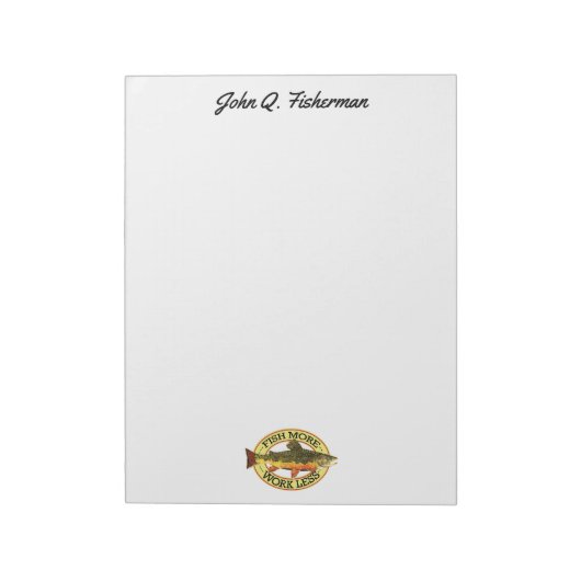 Bloc-note Pêche à la mouche à la truite de ruisseau humorist (Tourné)