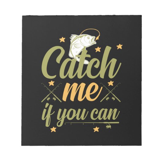 Bloc-note Pêche Art Catch Me Si Vous Pouvez (Devant)