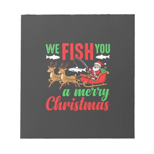 Bloc-note Pêche de Noël Joyeux Poisson Vous (Devant)