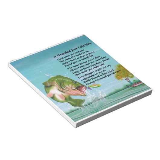 Bloc-note Pêche - Grand Poème (Incliné)