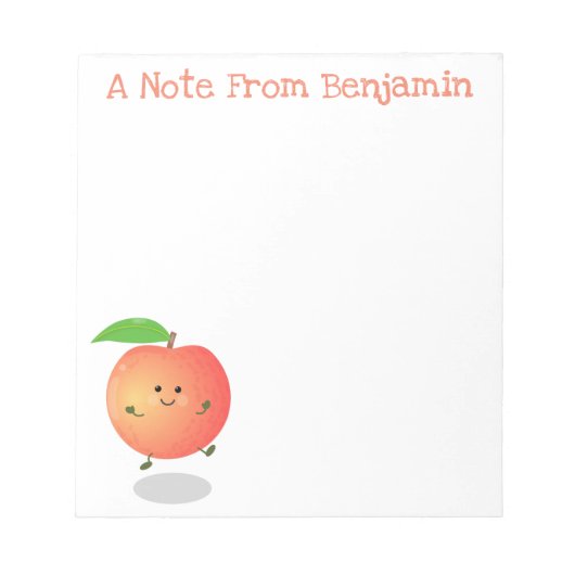 Bloc-note Pêche heureuse mignonne illustration de dessin ani (Devant)