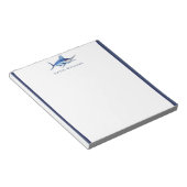 Bloc-note Pêcheur de poisson de marlin bleu personnalisé (Incliné)