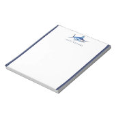 Bloc-note Pêcheur de poisson de marlin bleu personnalisé (Tourné)