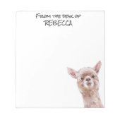 Bloc-note Peeking Llama du bureau de personnalisation (Devant)