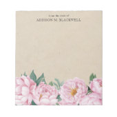 Bloc-note Peine rose sur parchemin du bureau de (Devant)