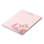 Bloc-note Peinterly Peonies Design floral raffiné (Tourné)