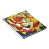 Bloc-note peinture à l'aquarelle de fleur Jaune (Incliné)