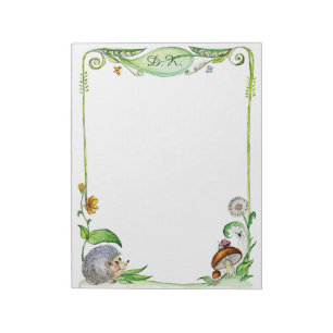 Bloc-note Peinture à l'aquarelle du champignon de Hérisson m