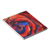 Bloc-note Peinture abstraite de rose rouge macro (Incliné)