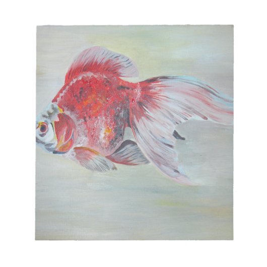Bloc-note Peinture acrylique de Ryukin Goldfish (Devant)