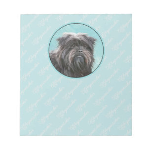 Bloc-note Peinture Affenpinscher - Joli art original chien