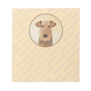Bloc-note Peinture Airedale Terrier - Cute Original Art