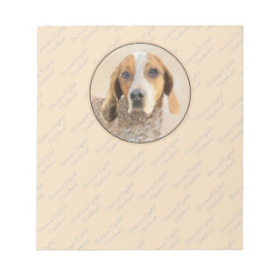 Bloc-note Peinture américaine anglaise sur pilon - Chien Art