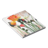 Bloc-note Peinture aquarelle de fleurs de pavot orange (Incliné)