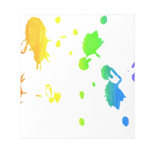 Bloc-note Peinture arc-en-ciel (Devant)