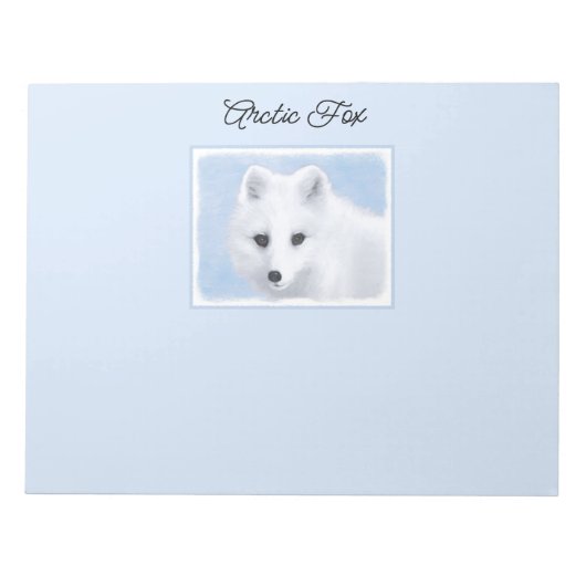 Bloc-note Peinture Arctic Fox - Art original de la faune (Devant)