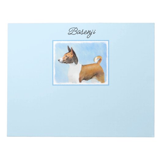 Bloc-note Peinture Basenji - Belle Art Original (Devant)