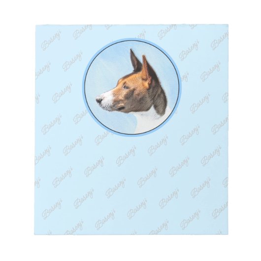 Bloc-note Peinture Basenji - Belle Art Original (Devant)