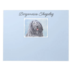 Bloc-note Peinture Bergamasco Sheepdog - Chien original mign