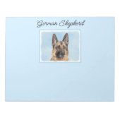 Bloc-note Peinture berger allemande - jolie art original chi (Devant)